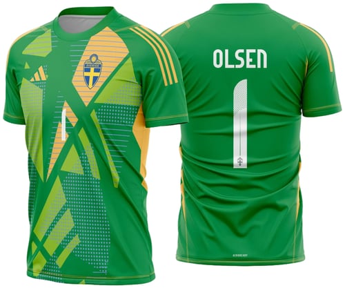 Arte Vetor Camisa Suécia Goleiro 2024 - 2025