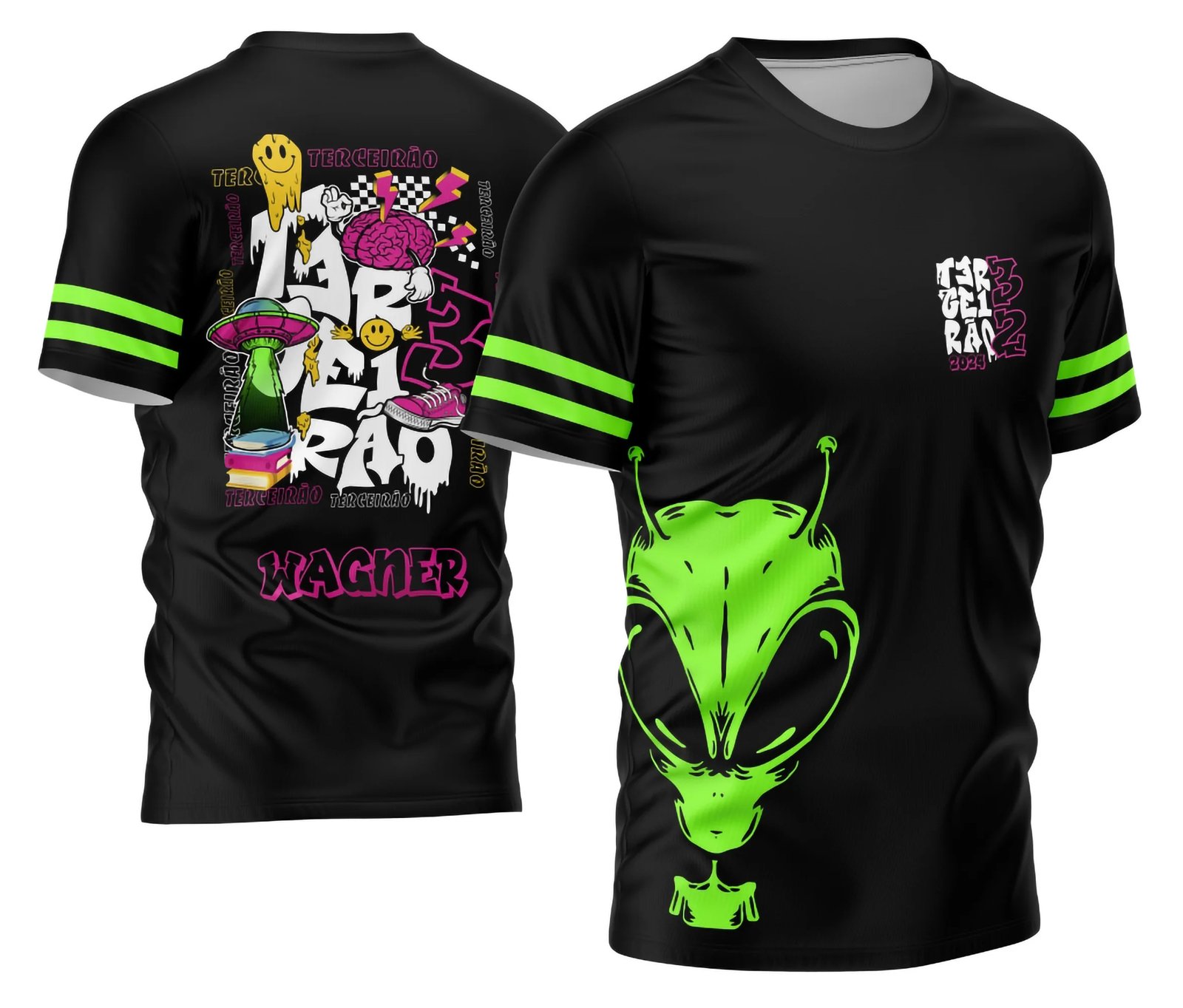 Arte Vetor Camisa Terceirão 2026 Alien | Modelo 02