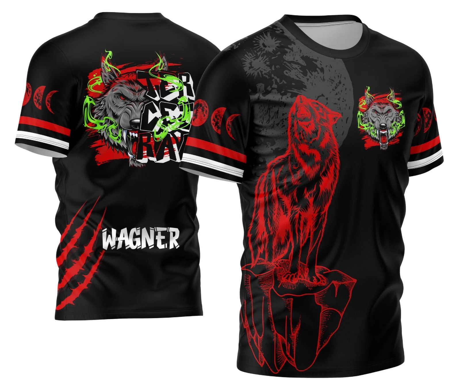 Arte Vetor Camisa Terceirão 2026 Lobo da Lua Modelo 15