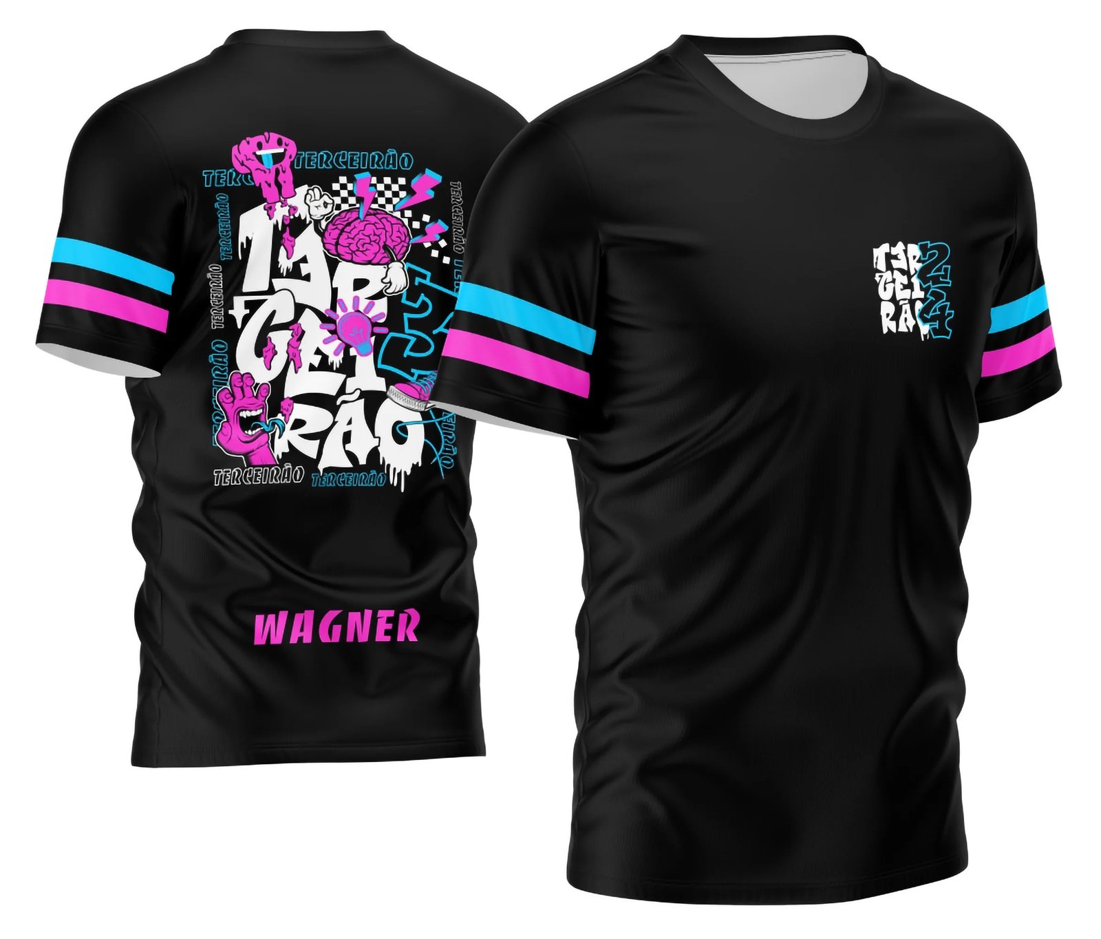Arte Vetor Camisa Terceirão 2026 Rosa e Azul