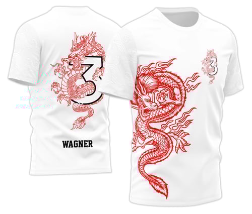 Arte Vetor Camisa Terceirão Dragão Dragões Vermelhos - Silk - Sublimação