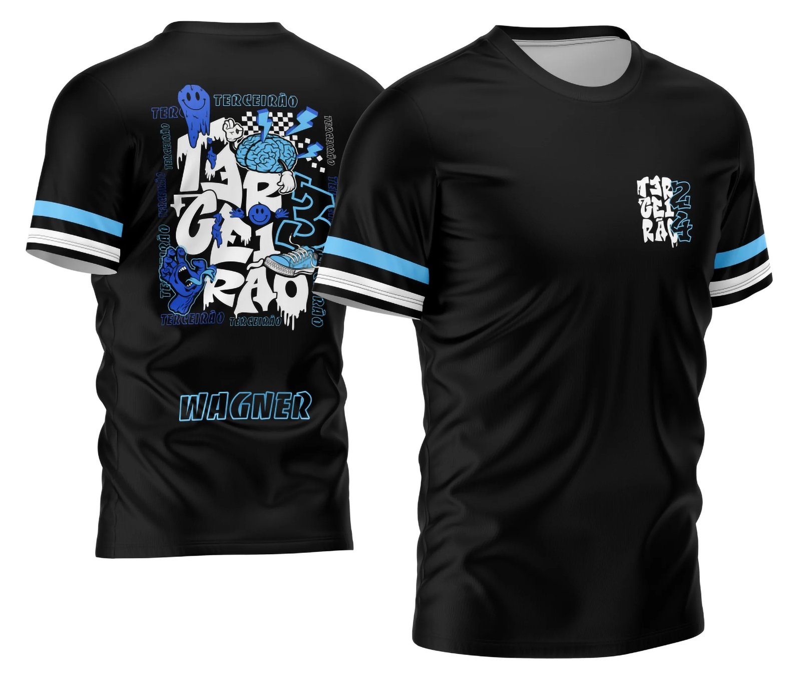 Arte Vetor Camisa Terceirão Tênis Grafit 2026 Azul