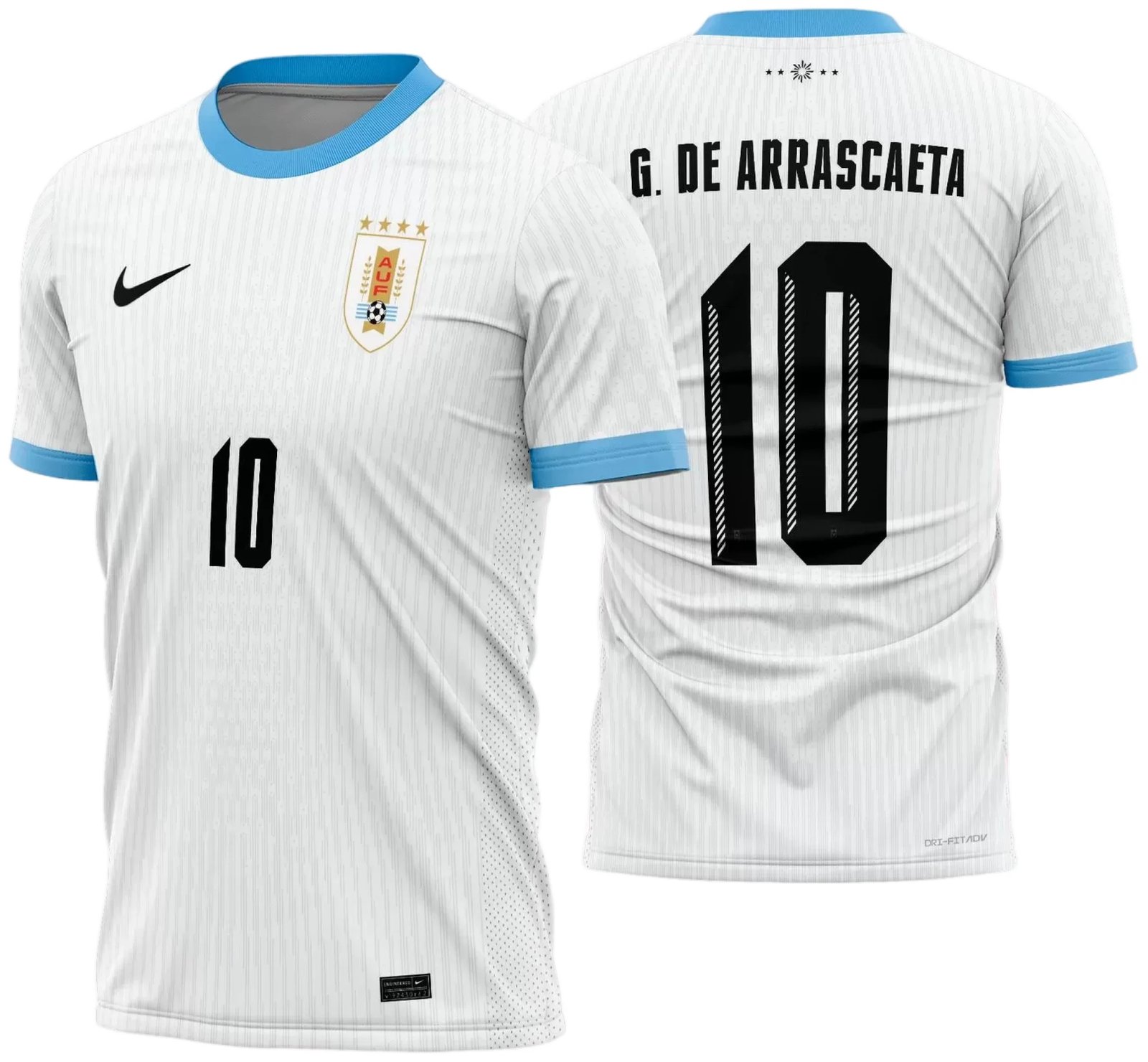 Arte Vetor Camisa Uruguai Reserva 2024 - 2025