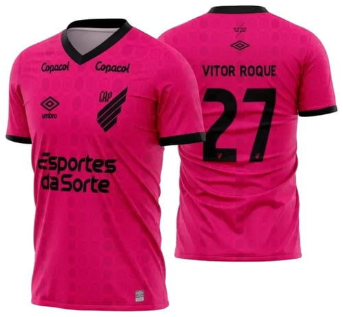 Arte Vetor Estampa Camisa Athletico PR Outubro Rosa 2023 2024