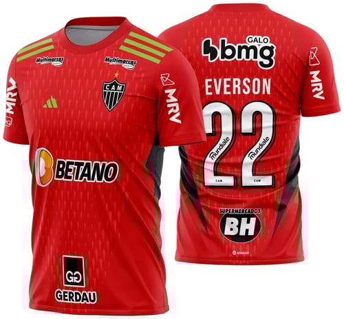 Arte Vetor Estampa Camisa Atlético Mineiro Goleiro III 2023 2024
