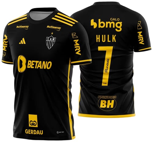 Arte Vetor Estampa Camisa Atlético Mineiro Terceira 2023 2024