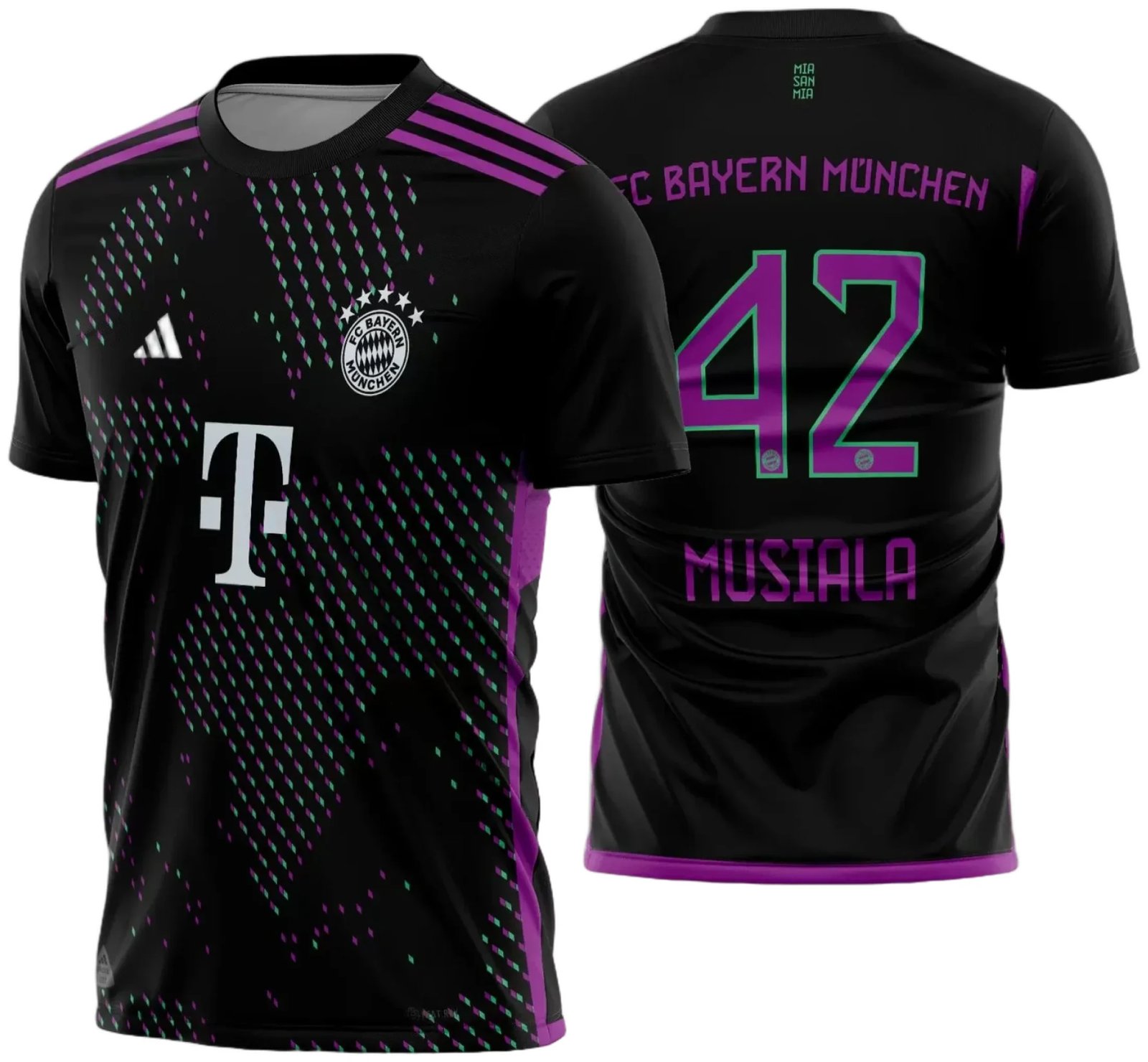 Arte Vetor Estampa Camisa Bayern de Munique Reserva 2023 - 2024