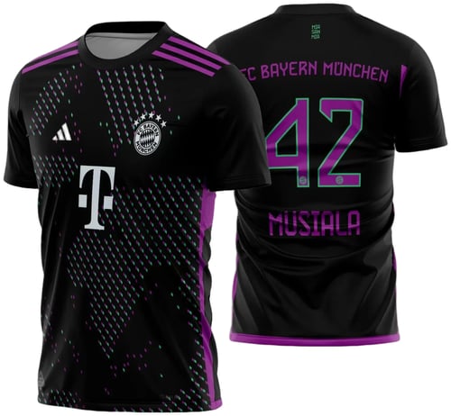 Arte Vetor Estampa Camisa Bayern de Munique Reserva 2023 - 2024