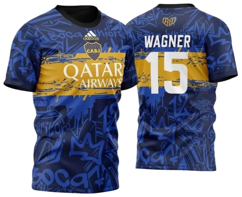 Arte Vetor Estampa Camisa Boca Juniors 2022 Graffit