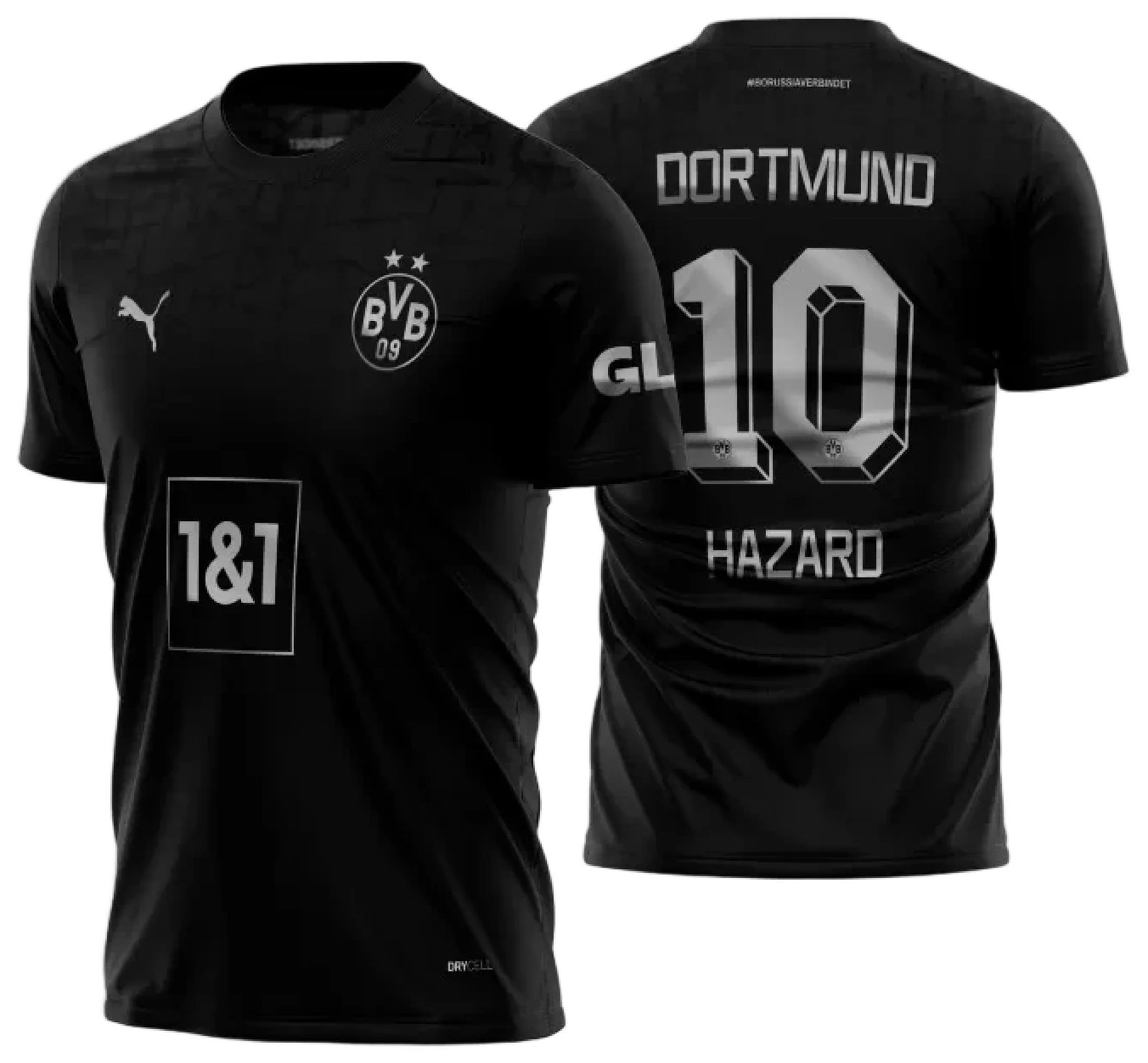 Arte Vetor Estampa Camisa Borussia Dortmund Blackout 2022-23 02