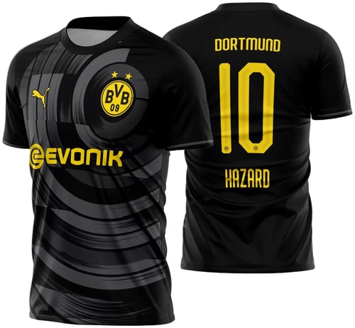 Arte Vetor Estampa Camisa Borussia Dortmund Concept Kit Away 2018