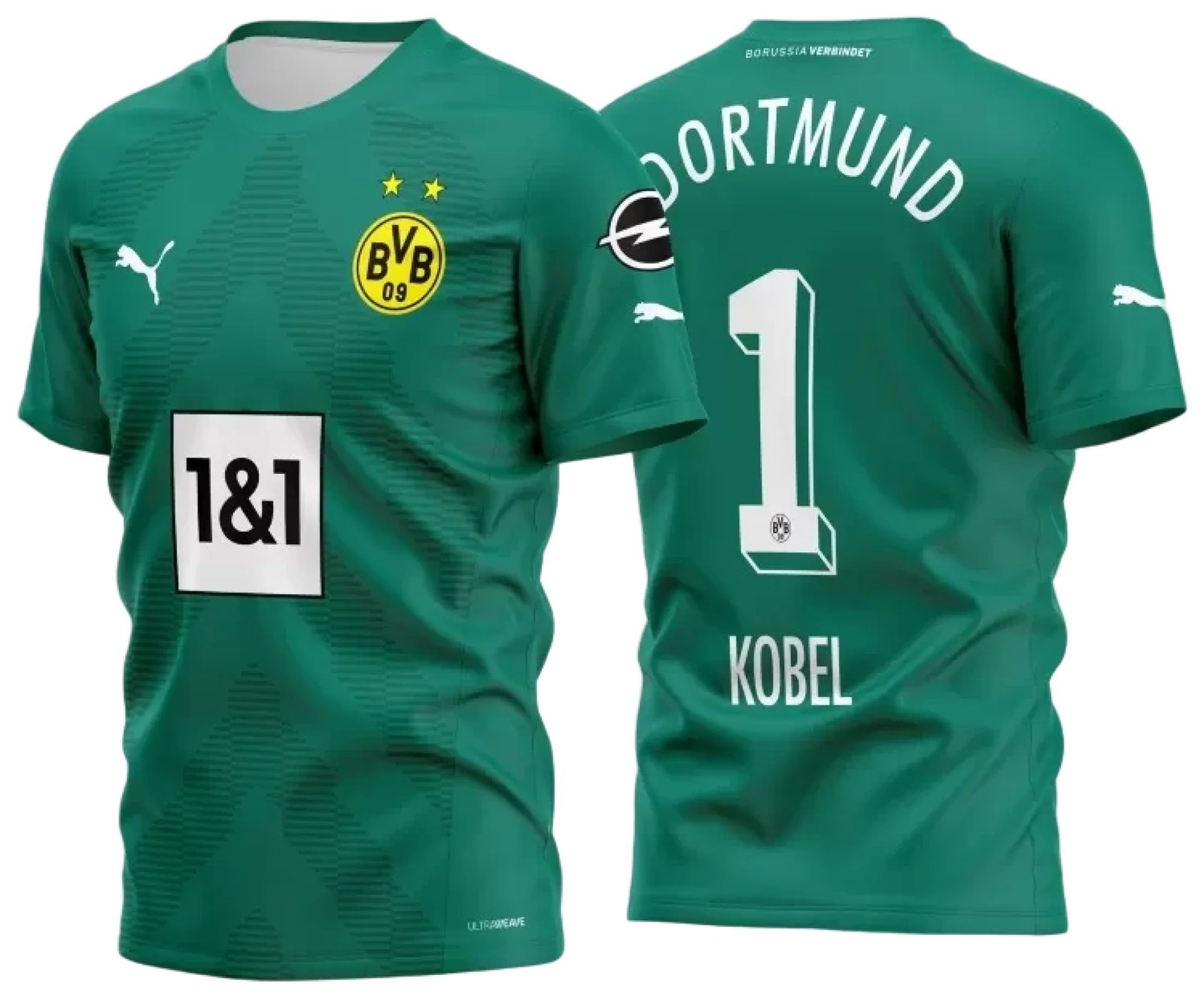 Arte Vetor Estampa Camisa Borussia Dortmund Goleiro 2022-23