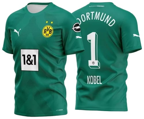 Arte Vetor Estampa Camisa Borussia Dortmund Goleiro 2022-23