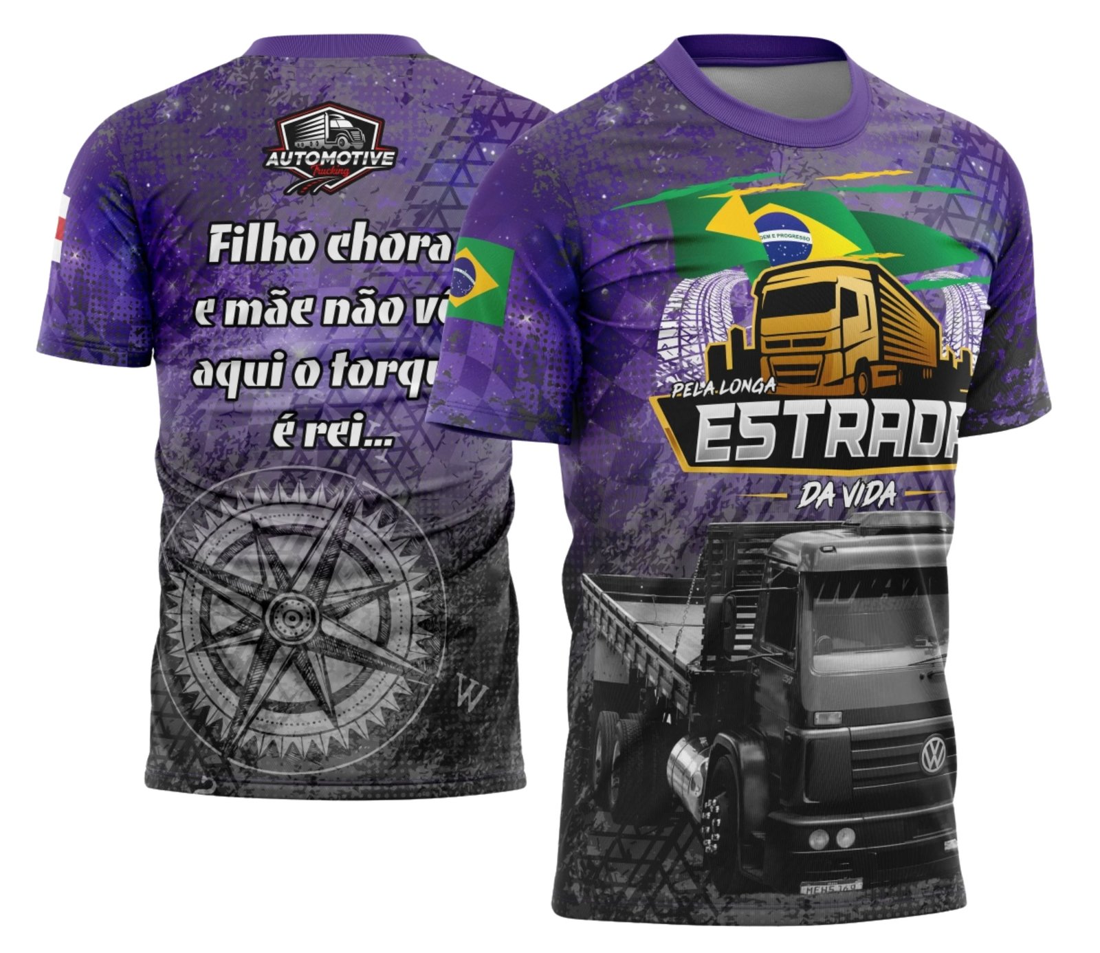 Arte Vetor Estampa Camisa Caminhão da Estrada Rota 2024 Modelo 01