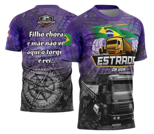 Arte Vetor Estampa Camisa Caminhão da Estrada Rota 2024 Modelo 01