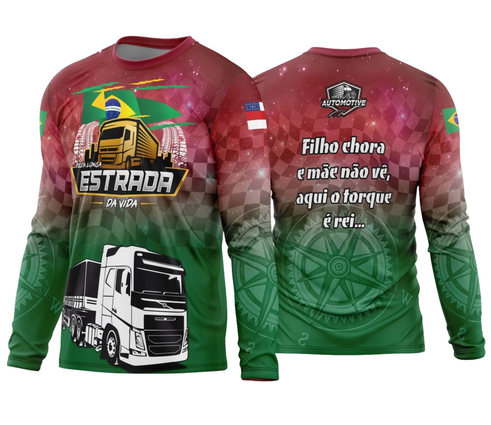 Arte Vetor Estampa Camisa Caminhão da Estrada Rota 2024 Modelo 04