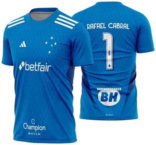 Arte Vetor Estampa Camisa Cruzeiro Goleiro I 2023 2024