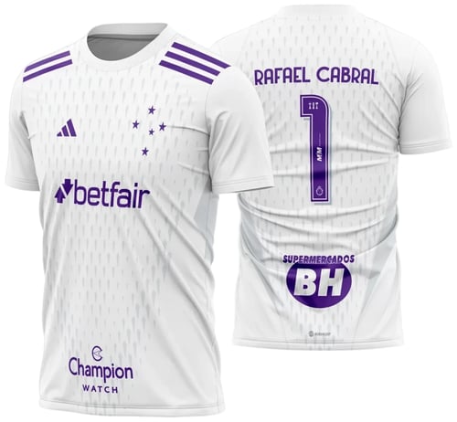 Arte Vetor Estampa Camisa Cruzeiro Goleiro III 2023 2024