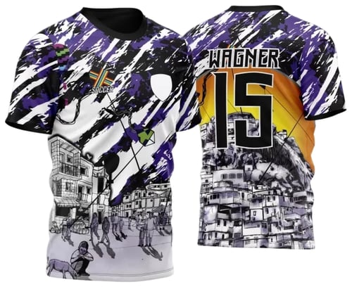 Arte Vetor Estampa Camisa Favela Modelo 03