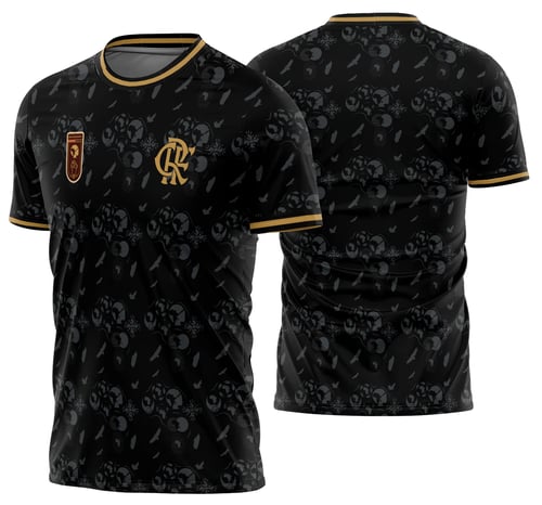 Arte Vetor Estampa Camisa Flamengo Consciência Negra 2023-24