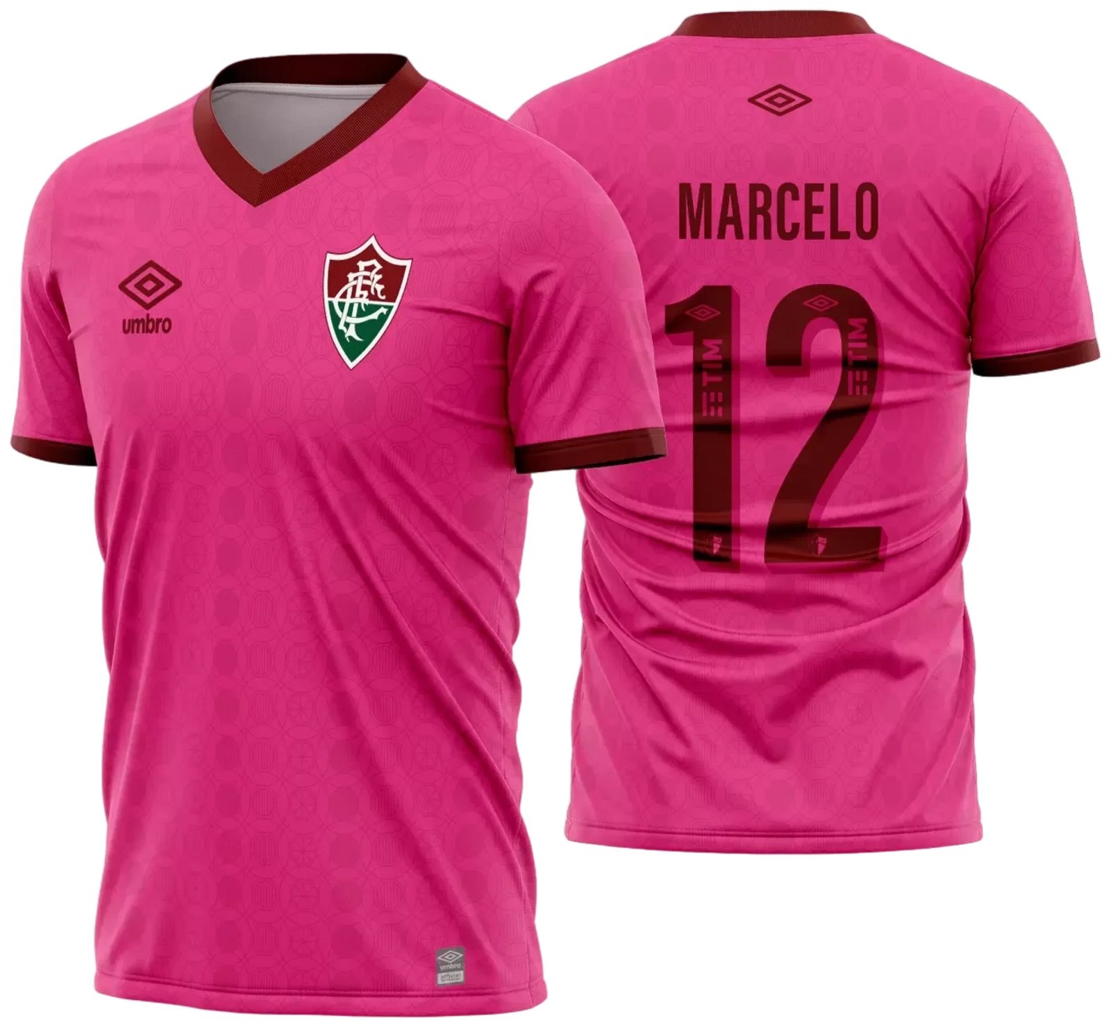 Arte Vetor Estampa Camisa Fluminense Outubro Rosa 2023 2024