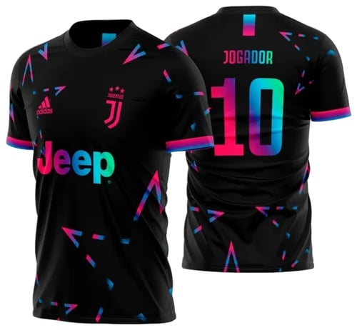 Arte Vetor Estampa Camisa Juventus Neon Star
