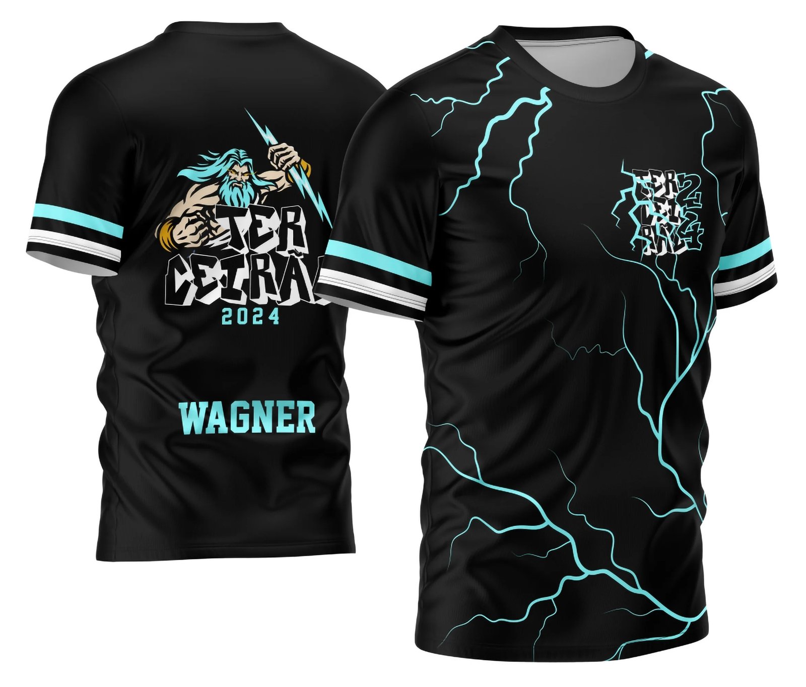 Arte Vetor Estampa Camisa TERCEIRÃO Zeus Raios 2026 Modelo 04