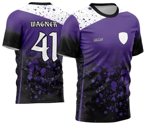 Arte Vetor Estampa Template Camisa de Time Modelo Grunge Roxa Degrade