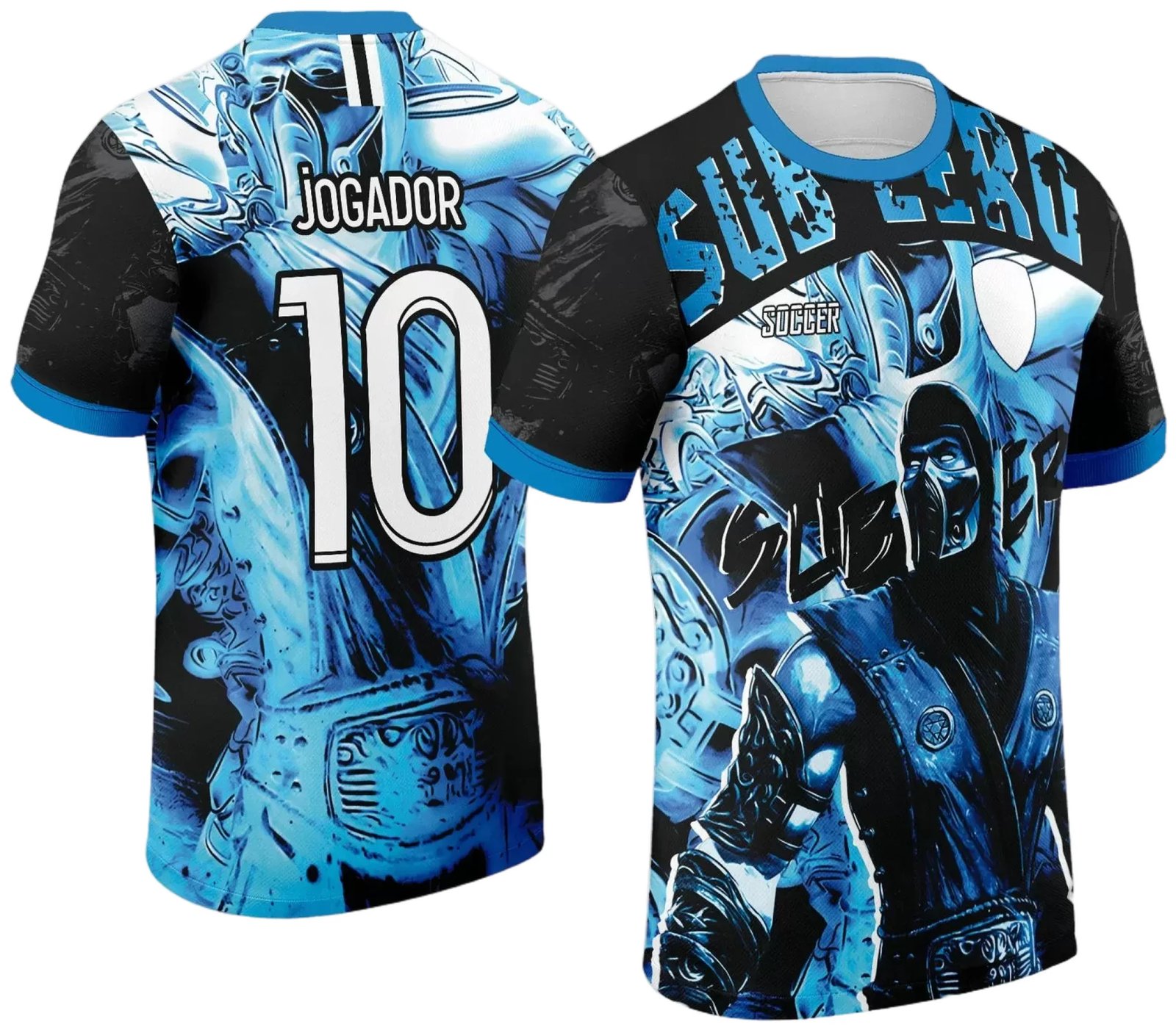 Arte Vetor Estampa Template Camisa Interclasse Mortal Kombat Sub Zero