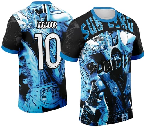 Arte Vetor Estampa Template Camisa Interclasse Mortal Kombat Sub Zero