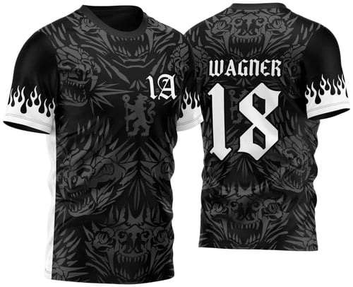 Arte Vetor Template Camisa de InterClasse Ossos Dragão Chelsea 2023