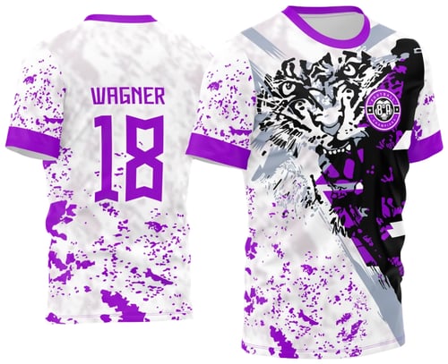 Arte Vetor Template Camisa de InterClasse Tigre Branca e Roxa 2025