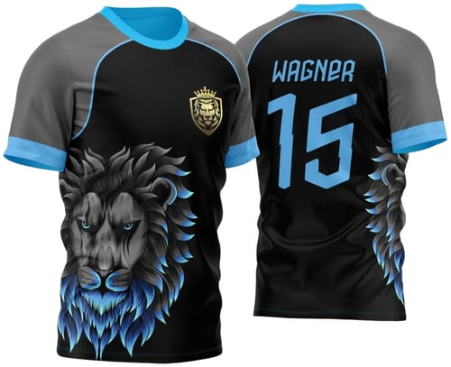 Arte Vetor Template Camisa para InterClasse Leão Sobra Azul 2023