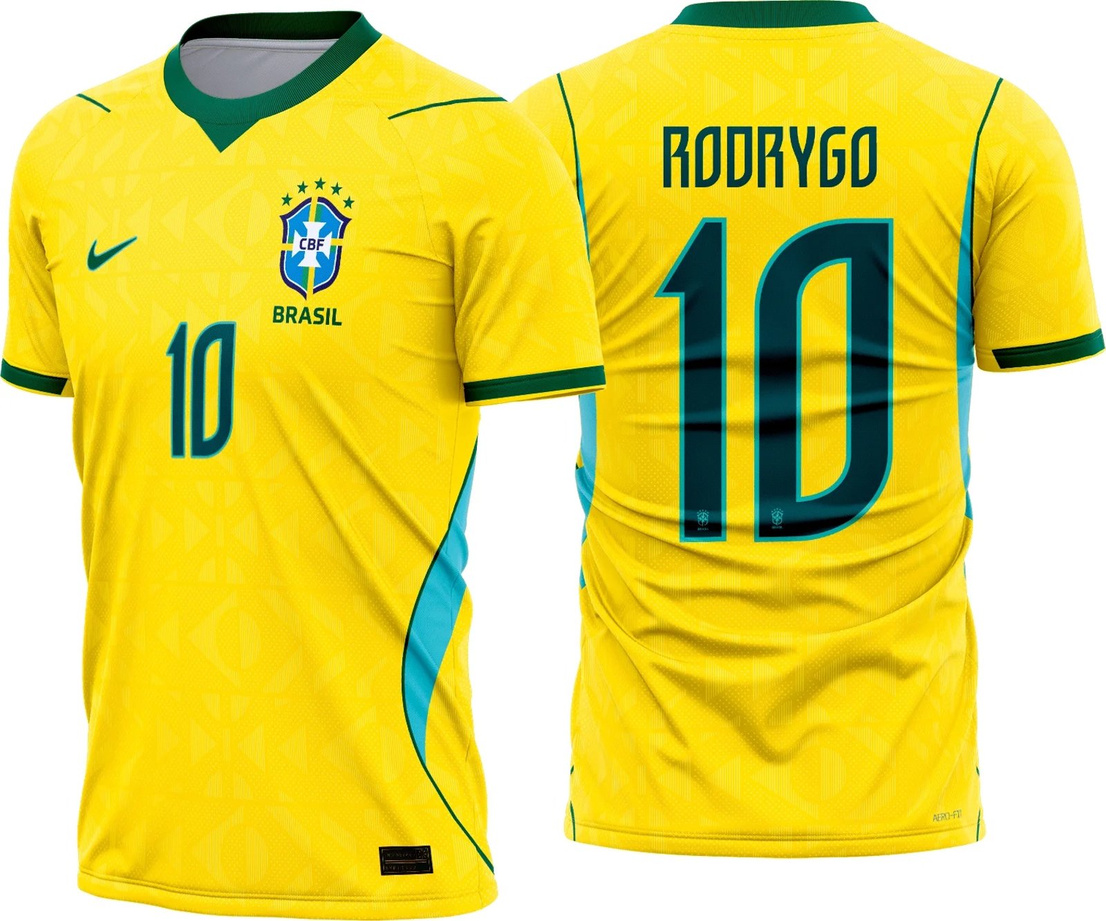 Camiseta unissex branca com logo no peito e estampa grande nas costas inspirada na Camisa Brasil Titular 2026-28, perfeita para fãs que querem mostrar paixão pelo futebol brasileiro.