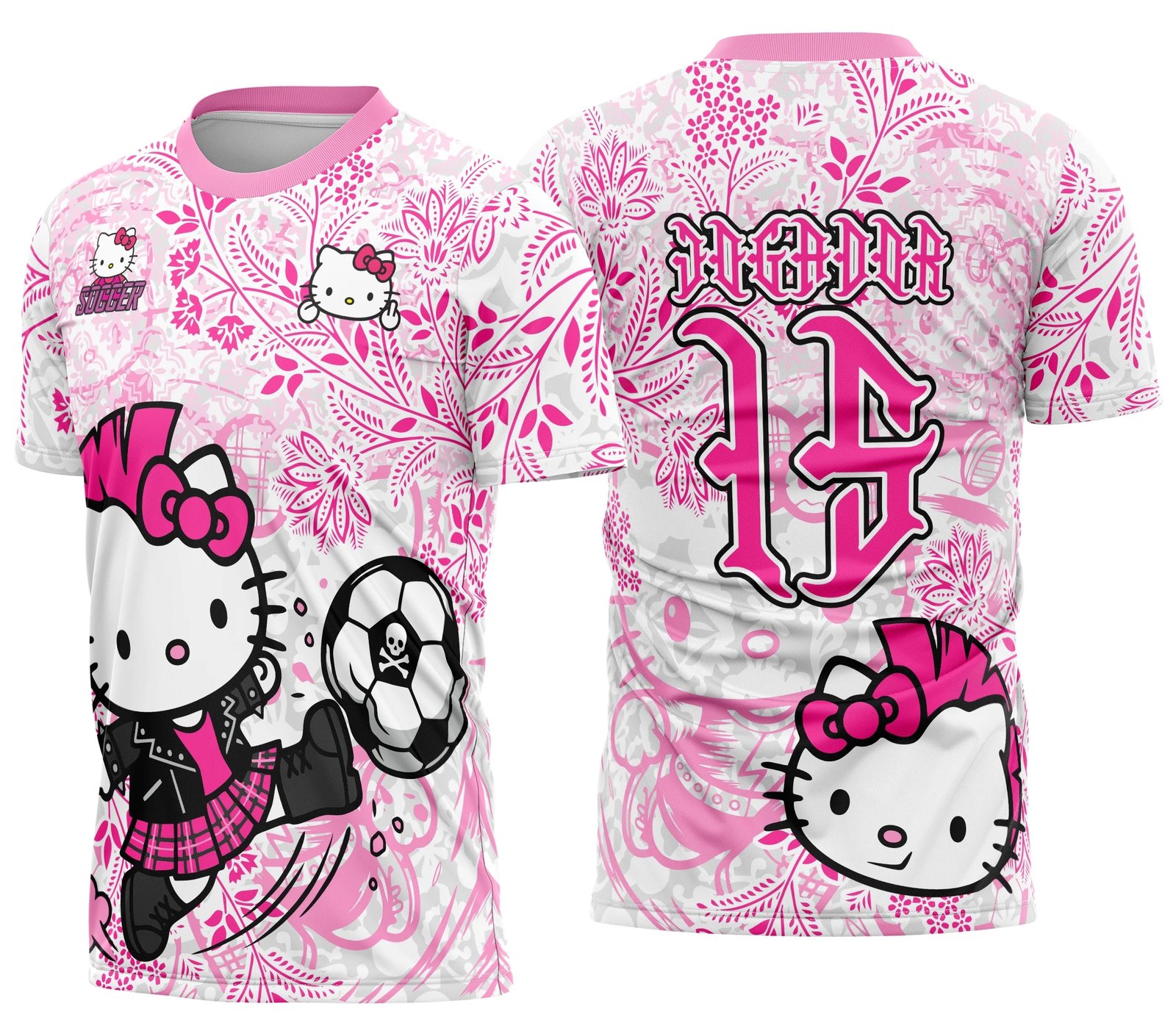 Arte Camisa de Interclasse Hello Kitty Punk