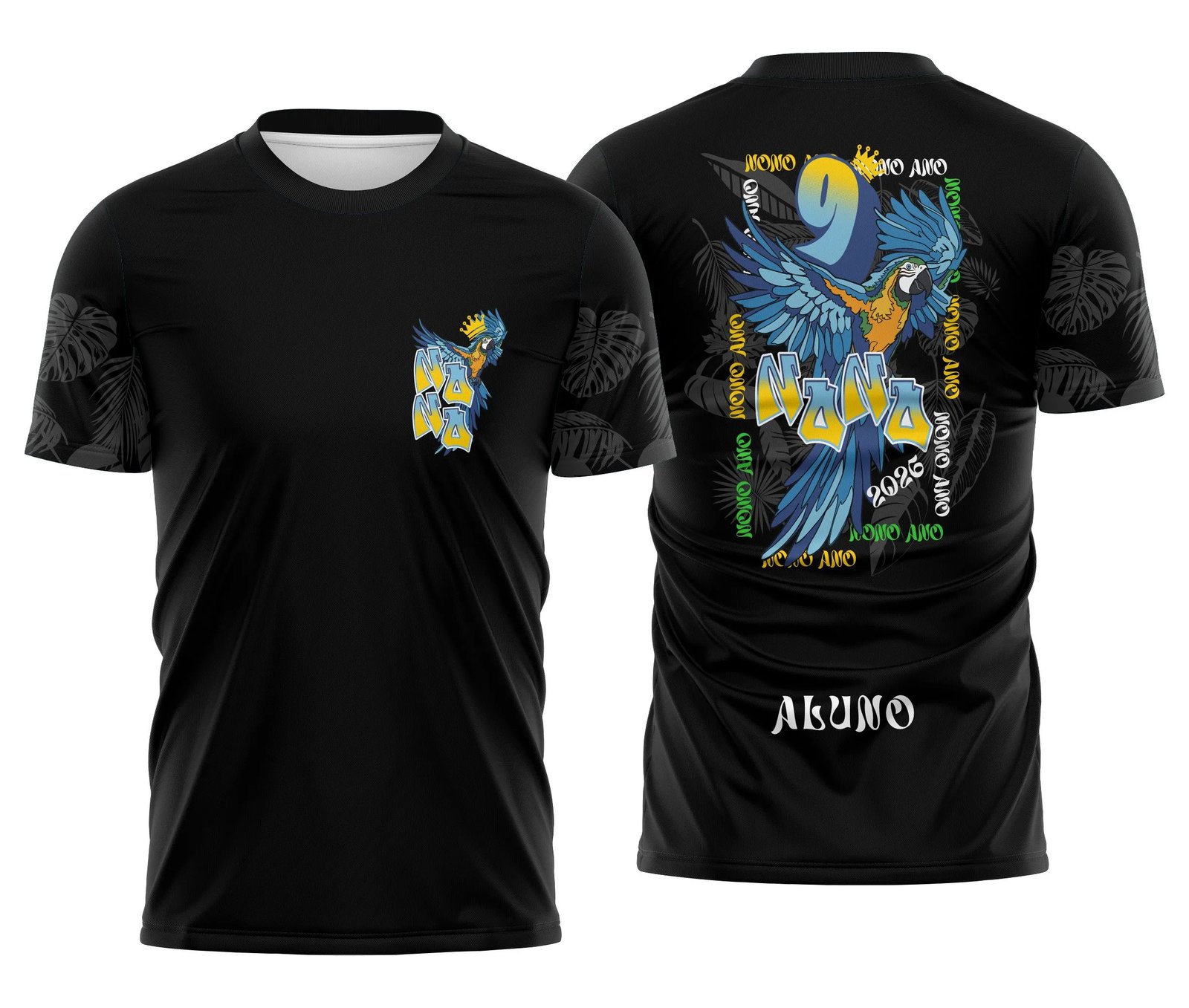 Arte Camisa Nono Ano Arara Azul