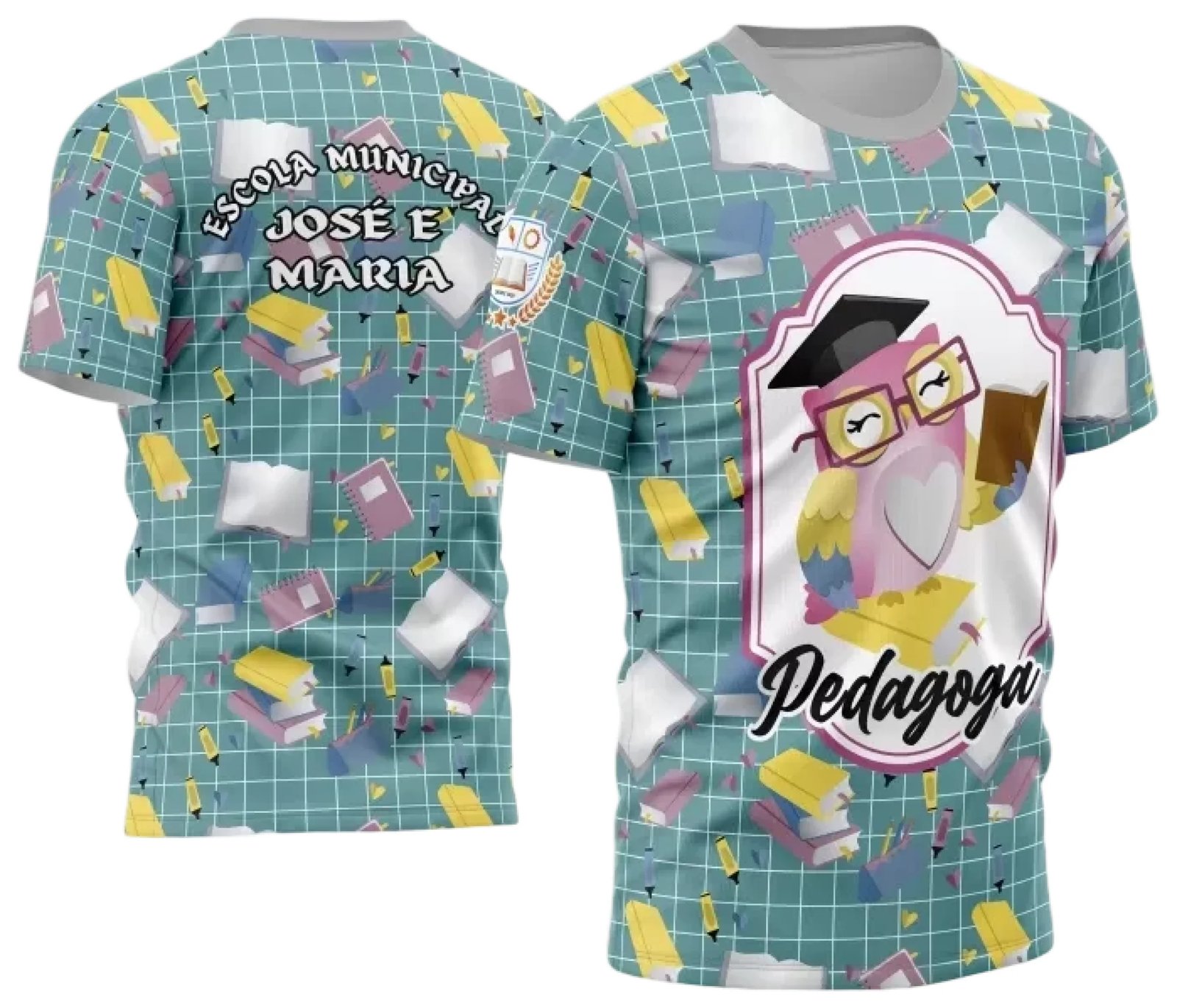 Camisa Pedagoga - Arte Vetor Estampa Template 2024 - 2025 Modelo 04