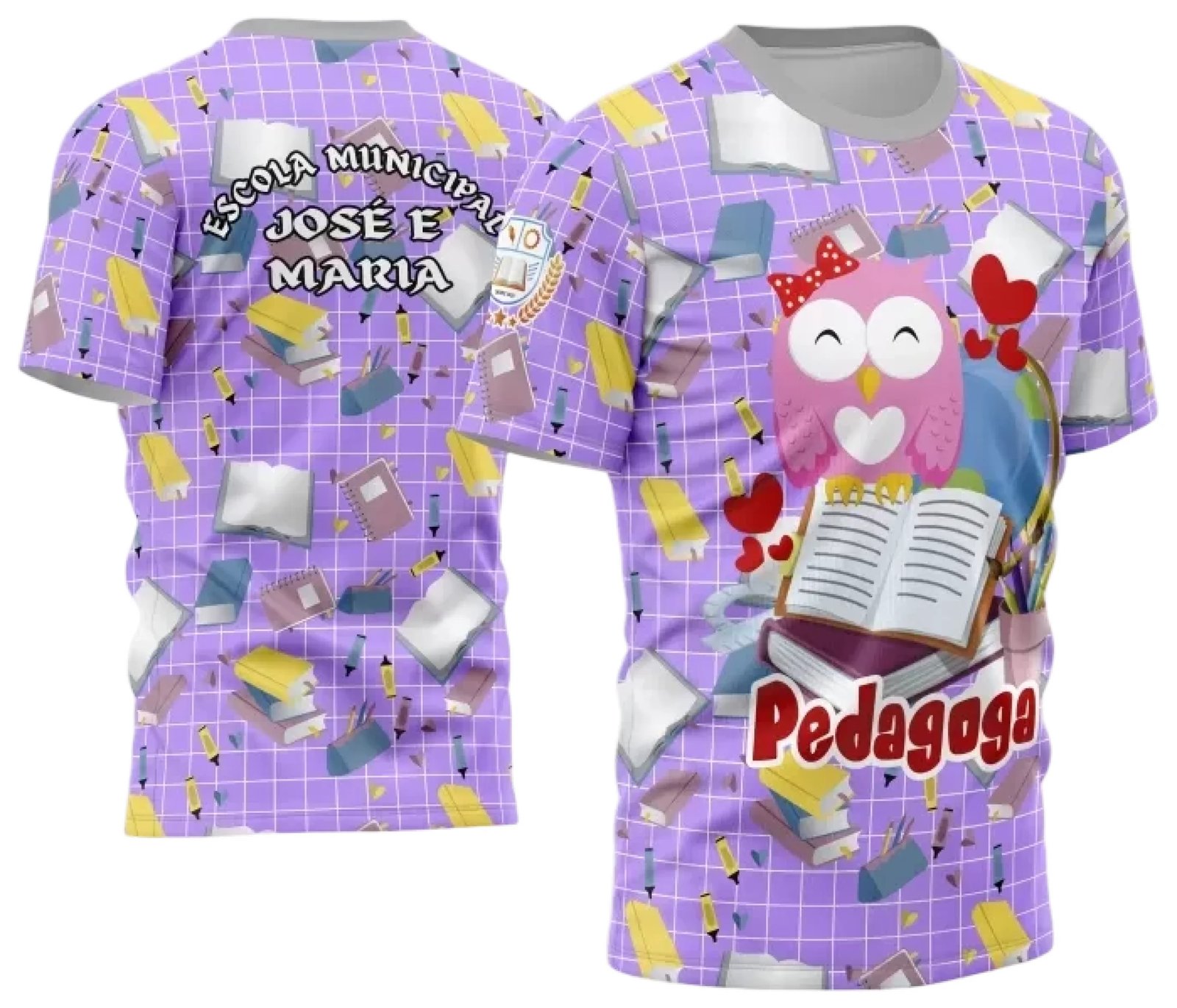 Camisa Pedagoga - Arte Vetor Estampa Template 2024 - 2025 Modelo 05