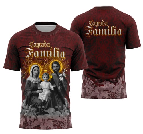 Arte Camisa Sagrada Família Religião