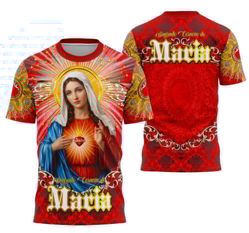 Camisa Sagrado Coração de Maria Religião