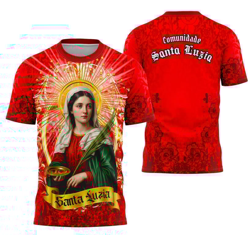 Camisa Santa Luzia Católica Religião