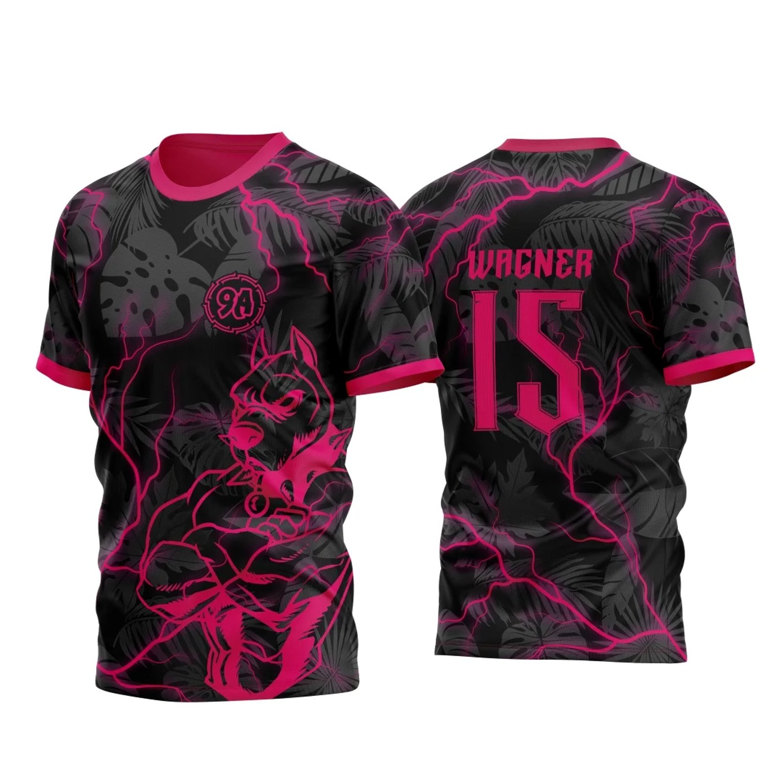 InterClasse Arte Vetor Camisa 2025 PitBull Raios Rosa