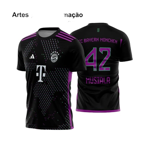 Arte Vetor Estampa Camisa Bayern de Munique Reserva 2023 - 2024
