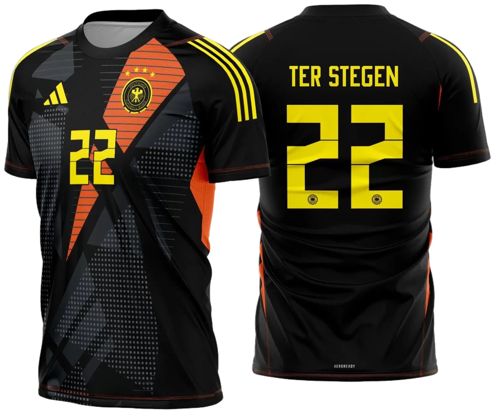 Arte Vetor Camisa Alemanha Goleiro 2024 - 2025