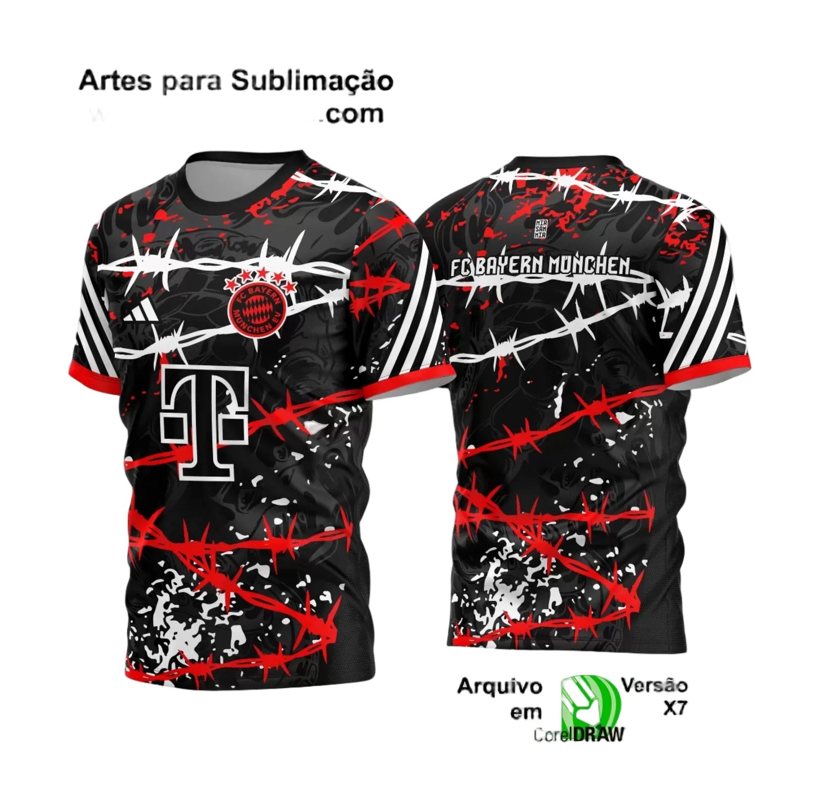 Arte Vetor Camisa Bayern München