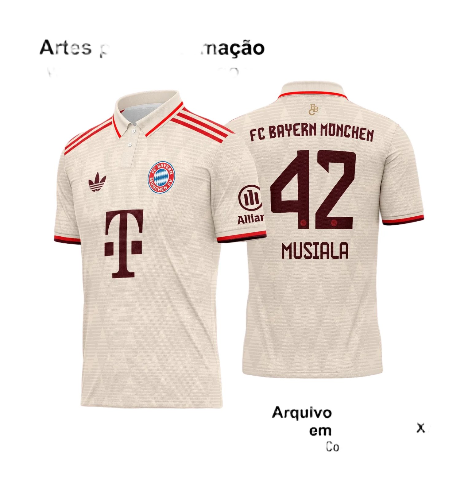 Arte Vetor Camisa Bayern de Munique Terceira 2024 - 2025