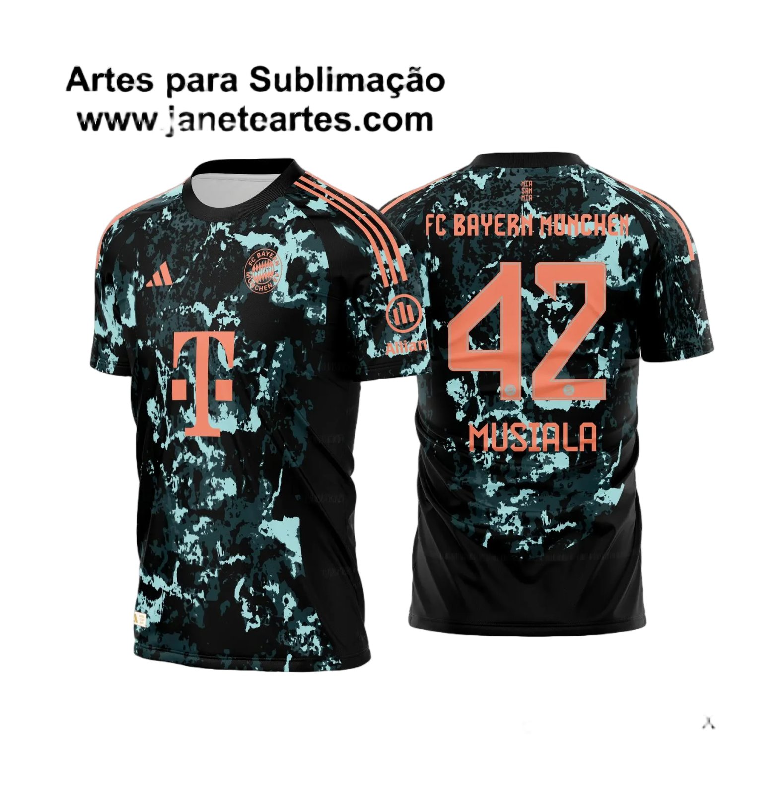 Arte Vetor Camisa Bayern de Munique Reserva 2023 - 2024