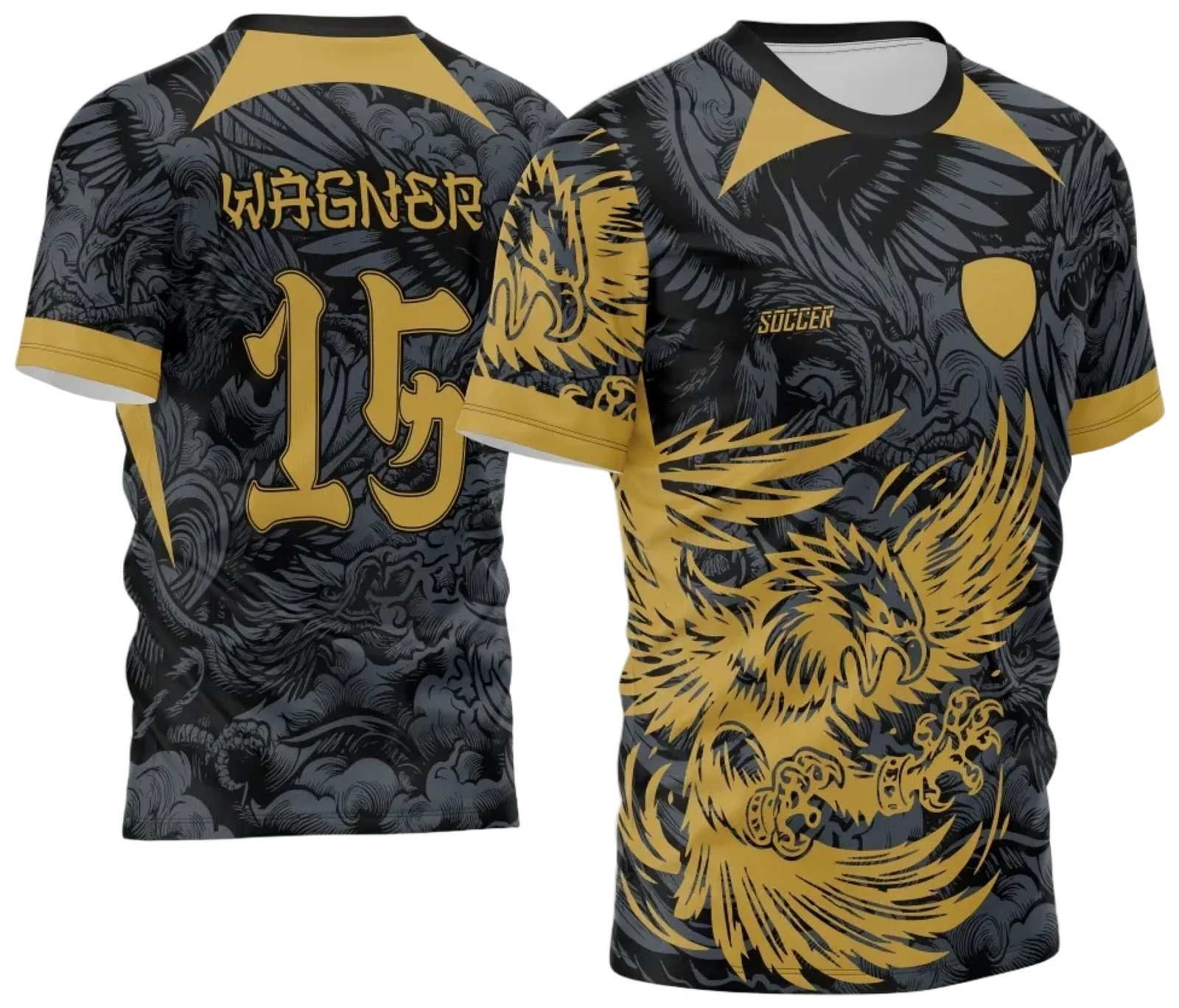 Arte Vetor Camisa de Interclasse Águia Dourada 2024 - 2025