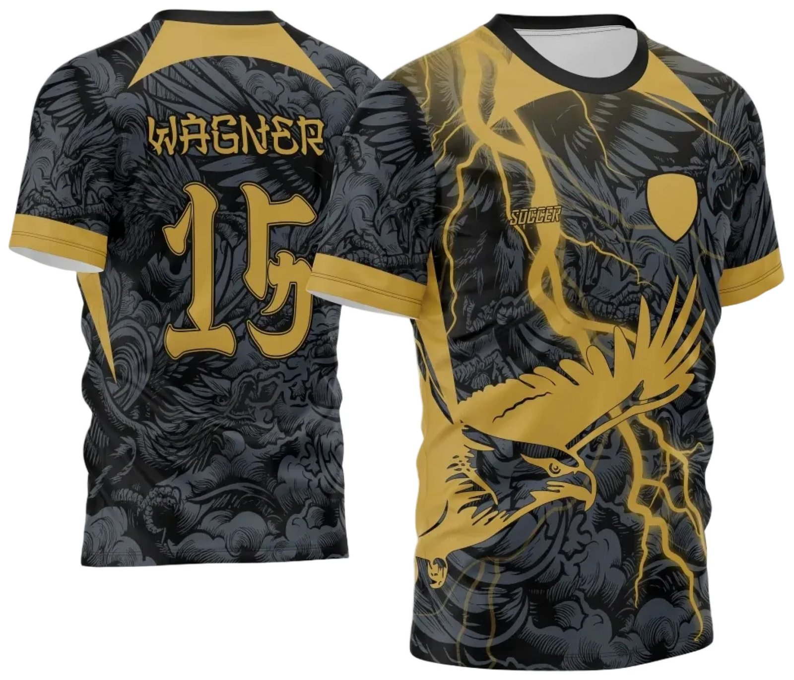 Arte Vetor Camisa de Interclasse Águia Dourada 2024 - 2025