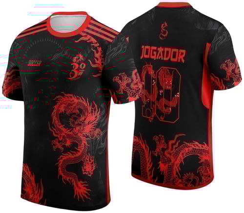 Arte Vetor Camisa de Interclasse Dragão Vermelho 2024 - 2025